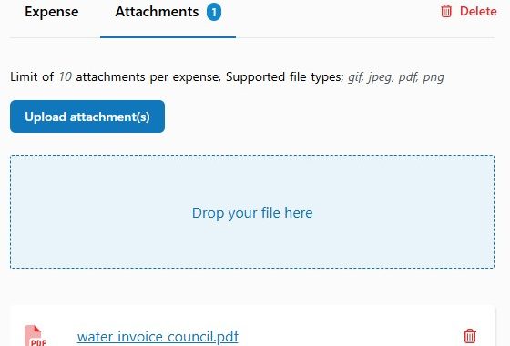 attachments view