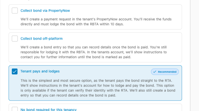 bond selection selected
