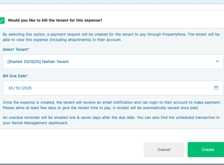 Tenant Invoicing