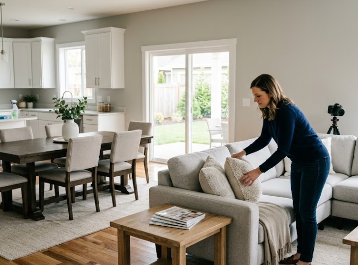 Get the place ready, and get a professional to photograph it